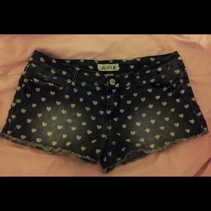 Heart Denim Shorts